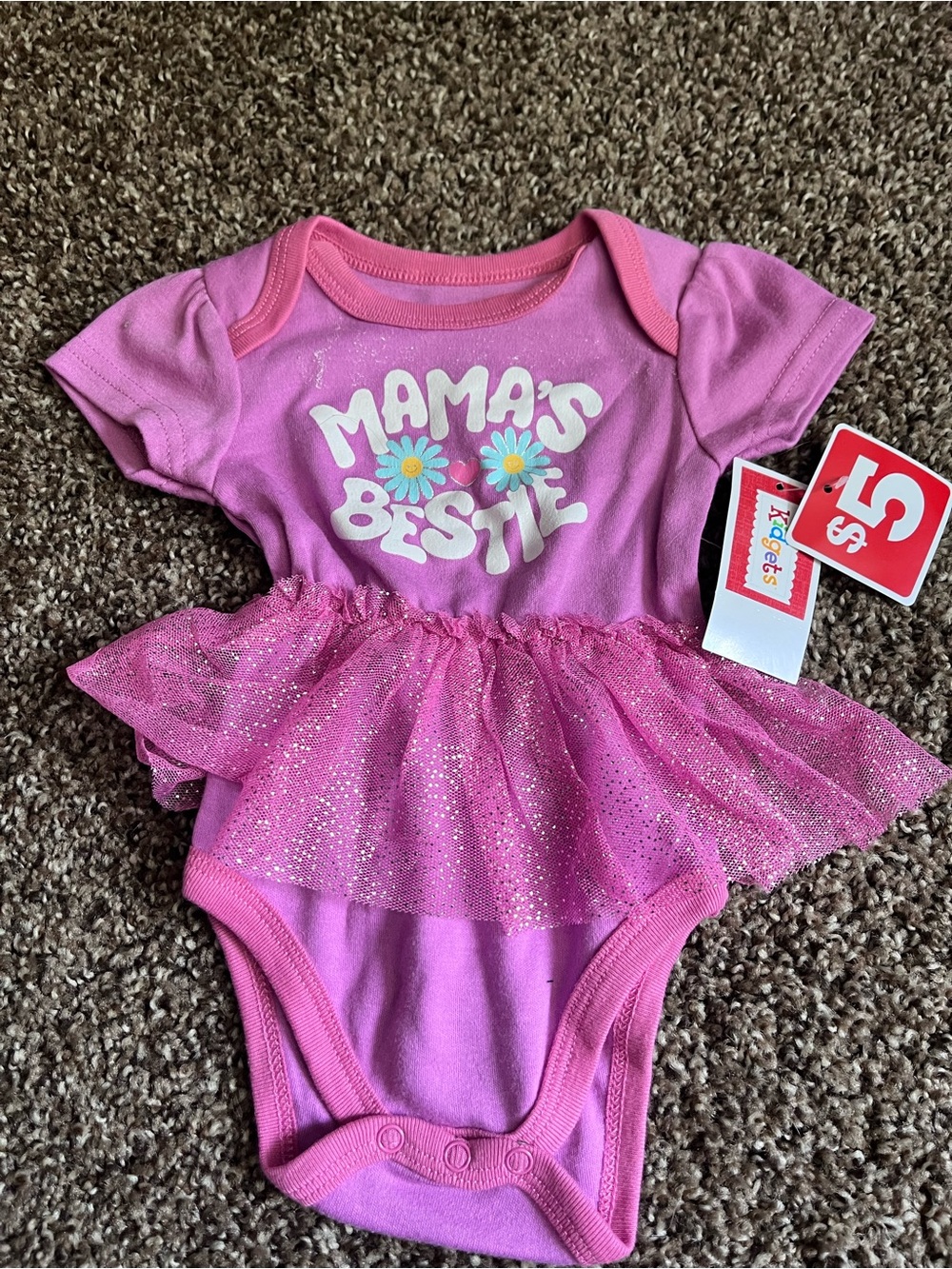 Kidgets Pink Graphic Baby Bodysuit
